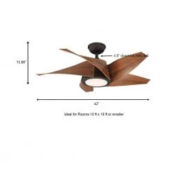 Broughton 42 in. LED Espresso Bronze Ceiling Fan with Remote Control by Home Decorators Collection -Outlet Home Decorators Collection Store espresso bronze home decorators collection ceiling fans with lights yg671 eb a0 1000