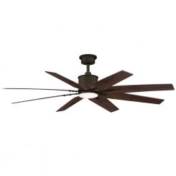 Milbourne 60 in. Integrated LED Indoor Espresso Bronze Ceiling Fan with Light and Remote Control by Home Decorators Collection
