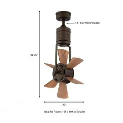 Windhaven 20 in. Outdoor Espresso Bronze Ceiling Fan with Remote Control by Home Decorators Collection -Outlet Home Decorators Collection Store espresso bronze home decorators collection ceiling fans without lights yg658 eb a0 1000