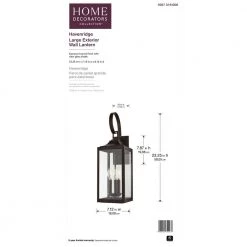 Havenridge 3-Light Espresso Bronze Hardwired Outdoor Wall Lantern Sconce with Clear Glass (1-Pack) by Home Decorators Collection -Outlet Home Decorators Collection Store espresso bronze home decorators collection outdoor sconces ksz1603ax 01 br 1f 1000