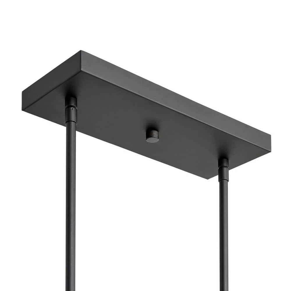 Elden Modern 4-Light Faux Wood and Black Outdoor Chandelier by Home Decorators Collection 6 Elden Modern 4-Light Faux Wood and Black Outdoor Chandelier by Home Decorators Collection - Image 4