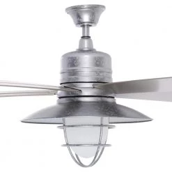 Grayton 54 in. LED Indoor/Outdoor Galvanized Ceiling Fan with Light Kit and Remote Control by Home Decorators Collection -Outlet Home Decorators Collection Store galvanized home decorators collection ceiling fans with lights 24343 40 1000