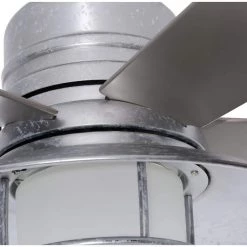 Grayton 54 in. LED Indoor/Outdoor Galvanized Ceiling Fan with Light Kit and Remote Control by Home Decorators Collection -Outlet Home Decorators Collection Store galvanized home decorators collection ceiling fans with lights 24343 77 1000