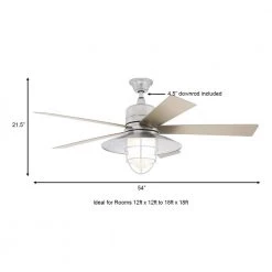 Grayton 54 in. LED Indoor/Outdoor Galvanized Ceiling Fan with Light Kit and Remote Control by Home Decorators Collection -Outlet Home Decorators Collection Store galvanized home decorators collection ceiling fans with lights 24343 a0 1000