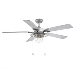 Hanahan 52 in. LED Outdoor Galvanized Ceiling Fan with Light Kit by Home Decorators Collection
