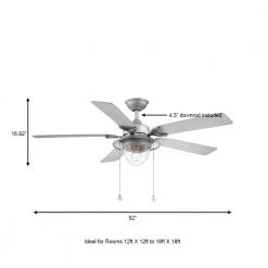 Hanahan 52 in. LED Outdoor Galvanized Ceiling Fan with Light Kit by Home Decorators Collection -Outlet Home Decorators Collection Store galvanized iron finish home decorators collection ceiling fans with lights sw17a6 wet gi a0 1000