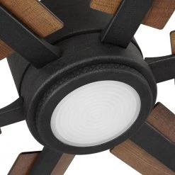 Palermo Grove 60 in. 6-Blade LED Indoor Gilded Iron Farmhouse Dual Mount Ceiling Fan with Light and Remote Control by Home Decorators Collection -Outlet Home Decorators Collection Store gilded iron with walnut wood home decorators collection ceiling fans with lights 7984hdcgi 44 1000