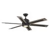 Palermo Grove 60 in. 6-Blade LED Indoor Gilded Iron Farmhouse Dual Mount Ceiling Fan with Light and Remote Control by Home Decorators Collection -Outlet Home Decorators Collection Store gilded iron with walnut wood home decorators collection ceiling fans with lights 7984hdcgi 64 1000