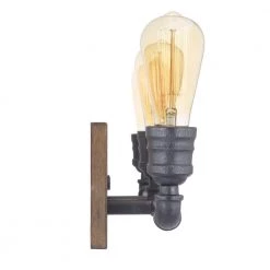 Palermo Grove 3-Light Gilded Iron Vanity Light with Painted Walnut Wood Accents by Home Decorators Collection -Outlet Home Decorators Collection Store gilded iron with walnut wood home decorators collection vanity lighting 7969hdcgidi 1f 1000