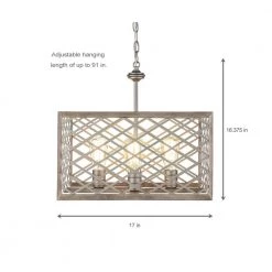 Wallace Manor Collection 4-Light Gilded Pewter Pendant with Interweaving Open Cage Frame by Home Decorators Collection -Outlet Home Decorators Collection Store gilded pewter home decorators collection chandeliers 7946hdc d4 1000