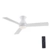 Emery 56 in. LED Glossy White Ceiling Fan with Remote Control by Home Decorators Collection -Outlet Home Decorators Collection Store glossy white home decorators collection ceiling fans with lights am641h glwh 64 1000