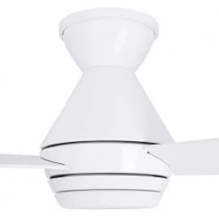 Emery 56 in. LED Glossy White Ceiling Fan with Remote Control by Home Decorators Collection -Outlet Home Decorators Collection Store glossy white home decorators collection ceiling fans with lights am641h glwh c3 1000