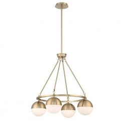 Palla 4-Light Gold Globe Chandelier by Home Decorators Collection