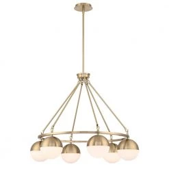 Palla 6-Light Gold Globe Chandelier by Home Decorators Collection