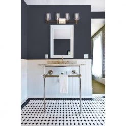 Gabrielle 4-Light Gold Vanity Light with Clear Glass Shades by Home Decorators Collection -Outlet Home Decorators Collection Store gold home decorators collection vanity lighting w770a04hgd 44 1000