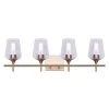 Gabrielle 4-Light Gold Vanity Light with Clear Glass Shades by Home Decorators Collection -Outlet Home Decorators Collection Store gold home decorators collection vanity lighting w770a04hgd 64 1000