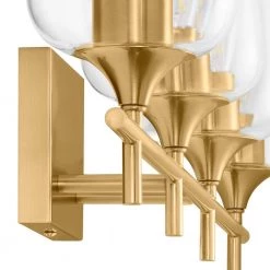 Gabrielle 4-Light Gold Vanity Light with Clear Glass Shades by Home Decorators Collection -Outlet Home Decorators Collection Store gold home decorators collection vanity lighting w770a04hgd 77 1000