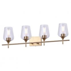 Gabrielle 4-Light Gold Vanity Light with Clear Glass Shades by Home Decorators Collection -Outlet Home Decorators Collection Store gold home decorators collection vanity lighting w770a04hgd fa 1000