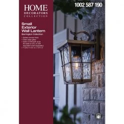 Barrington 1-Light Golden Bronze Outdoor 11.25 in. Wall Lantern Sconce with Clear Water Glass by Home Decorators Collection -Outlet Home Decorators Collection Store golden bronze home decorators collection outdoor sconces 23481 1d 1000