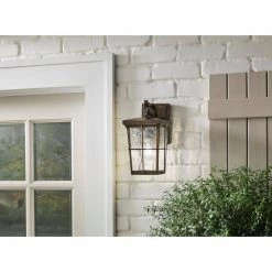 Barrington 1-Light Golden Bronze Outdoor 11.25 in. Wall Lantern Sconce with Clear Water Glass by Home Decorators Collection -Outlet Home Decorators Collection Store golden bronze home decorators collection outdoor sconces 23481 c3 1000