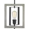 Palermo Grove 1-Light Graphite Mini-Pendant, Rustic Farmhouse Rectangular Hanging Light with Bleached Oak Accents by Home Decorators Collection -Outlet Home Decorators Collection Store graphite with bleached oak home decorators collection pendant lights 7927hdcgrdi 64 1000
