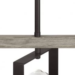 Palermo Grove 1-Light Graphite Mini-Pendant, Rustic Farmhouse Rectangular Hanging Light with Bleached Oak Accents by Home Decorators Collection -Outlet Home Decorators Collection Store graphite with bleached oak home decorators collection pendant lights 7927hdcgrdi a0 1000