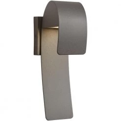 Raveney 1-Light Grey Iron Outdoor Integrated LED Wall Lantern Sconce with Etched Lens by Home Decorators Collection -Outlet Home Decorators Collection Store grey iron home decorators collection outdoor sconces 23515 40 1000