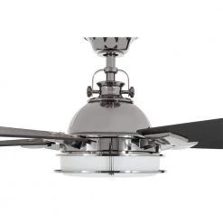 Kennedy 56 in. LED Gunmetal Ceiling Fan with Light and Remote Control by Home Decorators Collection -Outlet Home Decorators Collection Store gun metal home decorators collection ceiling fans with lights am747a gm 66 1000