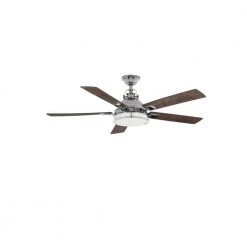 Kennedy 56 in. LED Gunmetal Ceiling Fan with Light and Remote Control by Home Decorators Collection -Outlet Home Decorators Collection Store gun metal home decorators collection ceiling fans with lights am747a gm fa 1000
