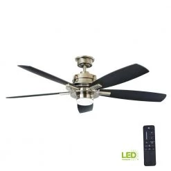 Montpelier 56 in. LED Indoor Gunmetal Ceiling Fan with Light Kit and Remote Control by Home Decorators Collection -Outlet Home Decorators Collection Store gunmetal home decorators collection ceiling fans with lights am472 gm 4f 1000