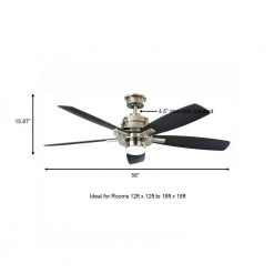 Montpelier 56 in. LED Indoor Gunmetal Ceiling Fan with Light Kit and Remote Control by Home Decorators Collection -Outlet Home Decorators Collection Store gunmetal home decorators collection ceiling fans with lights am472 gm a0 1000