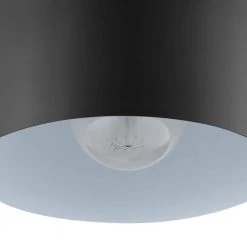 10 in. 1-Light Matte Black and Gold Semi-Flush Mount by Home Decorators Collection -Outlet Home Decorators Collection Store matte black and gold home decorators collection flush mount lights ehd112720 bkg 40 1000