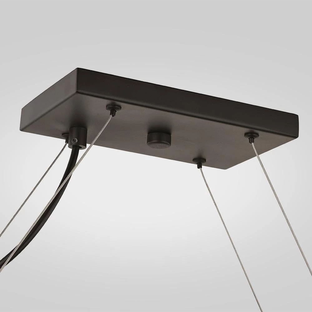 Walden Forge 3-Light Black Frame Linear Island Pendant with Antique Brass Sockets by Home Decorators Collection 8 Walden Forge 3-Light Black Frame Linear Island Pendant with Antique Brass Sockets by Home Decorators Collection - Image 6