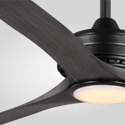 Bayshire 60 in. LED Indoor/Outdoor Matte Black Ceiling Fan with Remote Control and White Color Changing Light Kit by Home Decorators Collection -Outlet Home Decorators Collection Store matte black finish home decorators collection ceiling fans with lights 102l60mbkddw 40 1000