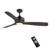 Bayshire 60 in. LED Indoor/Outdoor Matte Black Ceiling Fan with Remote Control and White Color Changing Light Kit by Home Decorators Collection -Outlet Home Decorators Collection Store matte black finish home decorators collection ceiling fans with lights 102l60mbkddw 64 1000