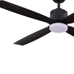 Kitteridge 52 in. LED Indoor Matte Black Ceiling Fan with Light Kit by Home Decorators Collection -Outlet Home Decorators Collection Store matte black home decorators collection ceiling fans with lights 35442 hbub c3 1000