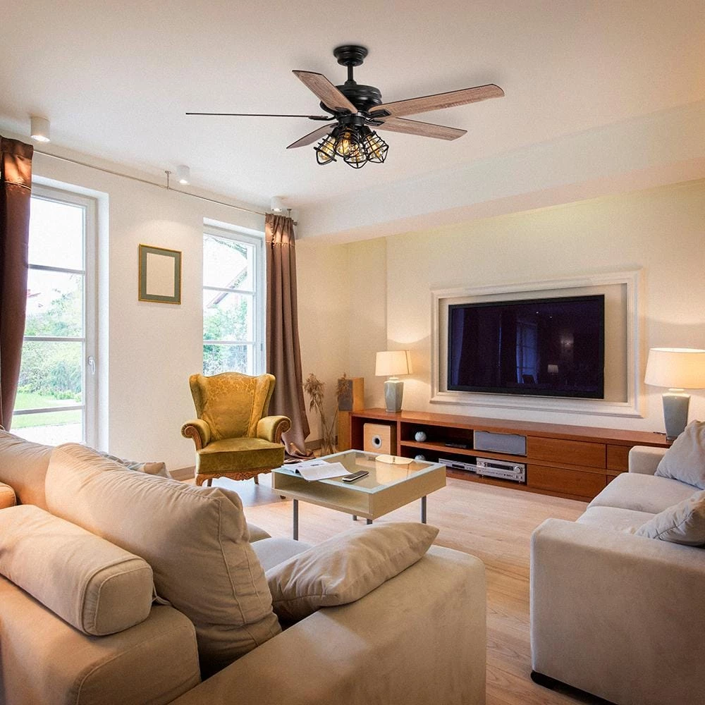 Carlisle 60 in. LED Matte Black Ceiling Fan with Remote Control and Light Kit by Home Decorators Collection 5 Carlisle 60 in. LED Matte Black Ceiling Fan with Remote Control and Light Kit by Home Decorators Collection - Image 3