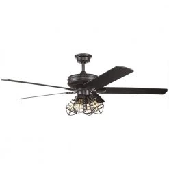 Carlisle 60 in. LED Matte Black Ceiling Fan with Remote Control and Light Kit by Home Decorators Collection 16 Carlisle 60 in. LED Matte Black Ceiling Fan with Remote Control and Light Kit by Home Decorators Collection -Outlet Home Decorators Collection Store matte black home decorators collection ceiling fans with lights 51760 c3 1000