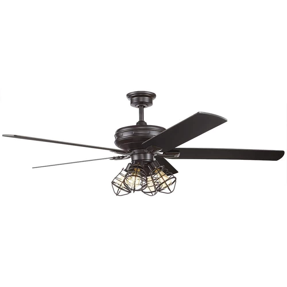Carlisle 60 in. LED Matte Black Ceiling Fan with Remote Control and Light Kit by Home Decorators Collection 8 Carlisle 60 in. LED Matte Black Ceiling Fan with Remote Control and Light Kit by Home Decorators Collection - Image 6
