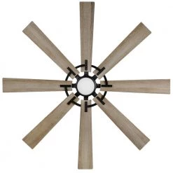 Makenna 60 in. White Color Changing Integrated Outdoor LED Matte Black Ceiling Fan with Light Kit, DC Motor and Remote by Home Decorators Collection -Outlet Home Decorators Collection Store matte black home decorators collection ceiling fans with lights 52106 1f 1000