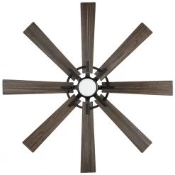 Makenna 60 in. White Color Changing Integrated Outdoor LED Matte Black Ceiling Fan with Light Kit, DC Motor and Remote by Home Decorators Collection -Outlet Home Decorators Collection Store matte black home decorators collection ceiling fans with lights 52106 fa 1000