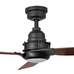 Ester 54 in. White Color Changing Integrated LED Indoor/Outdoor Matte Black Ceiling Fan with Light Kit and Remote by Home Decorators Collection -Outlet Home Decorators Collection Store matte black home decorators collection ceiling fans with lights 52159 1d 1000