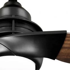 Ester 54 in. White Color Changing Integrated LED Indoor/Outdoor Matte Black Ceiling Fan with Light Kit and Remote by Home Decorators Collection -Outlet Home Decorators Collection Store matte black home decorators collection ceiling fans with lights 52159 1f 1000