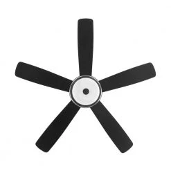 Castleford 52 in. White Color Changing Integrated LED Matte Black Indoor Ceiling Fan with Light Kit and Remote Control by Home Decorators Collection -Outlet Home Decorators Collection Store matte black home decorators collection ceiling fans with lights 52171 1d 1000
