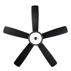 Castleford 52 in. White Color Changing Integrated LED Matte Black Indoor Ceiling Fan with Light Kit and Remote Control by Home Decorators Collection -Outlet Home Decorators Collection Store matte black home decorators collection ceiling fans with lights 52171 fa 1000