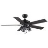 52 in. Matteo Indoor Matte Black LED Ceiling Fan with Light Kit by Home Decorators Collection -Outlet Home Decorators Collection Store matte black home decorators collection ceiling fans with lights 56044 64 1000
