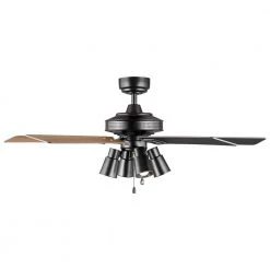 52 in. Matteo Indoor Matte Black LED Ceiling Fan with Light Kit by Home Decorators Collection -Outlet Home Decorators Collection Store matte black home decorators collection ceiling fans with lights 56044 66 1000