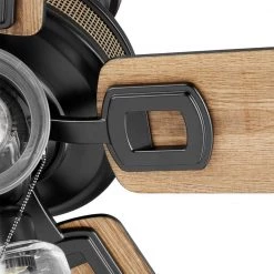 52 in. Sederio Indoor Matte Black LED Ceiling Fan with Light Kit by Home Decorators Collection -Outlet Home Decorators Collection Store matte black home decorators collection ceiling fans with lights 56046 fa 1000