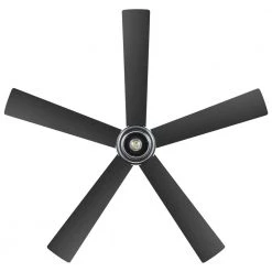 52 in. Veterno Indoor Matte Black LED Ceiling Fan with Remote Control by Home Decorators Collection -Outlet Home Decorators Collection Store matte black home decorators collection ceiling fans with lights 56047 4f 1000
