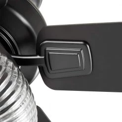 52 in. Rimgate Indoor Matte Black LED Ceiling Fan with Remote Control by Home Decorators Collection -Outlet Home Decorators Collection Store matte black home decorators collection ceiling fans with lights 56048 76 1000